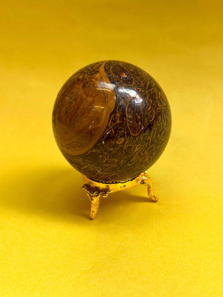 Anti-Acidity Elephant Jasper Sphere - Provides protection, grounds energies and absorbs negative energy, cleanses and aligns the chakras and aura , Helps in fixing acidity and improve gut health