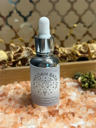 Capricorn Bath Oils specially designed for new moon and full moon baths. With spell worked and energised oils, this bath can help in deep release and active manifestation. 