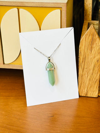 Green Aventurine - Double Terminated Pendant For Growth 1