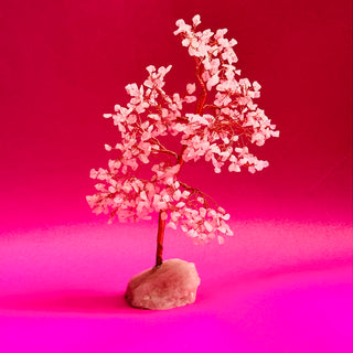 Rose Quartz Crystal Tree - A stone of love, purity and simplicity. It helps resolve old hurts and open the heart to receive love