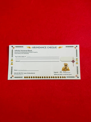Manifesting Abundance Cheques - These printed manifesting cheque are the perfect tool to easily attract money with the law of attraction.
